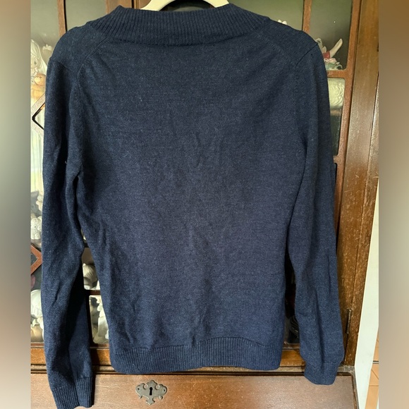 Women’s Brook Bothers Navy V-Neck Sweater - Picture 2 of 5